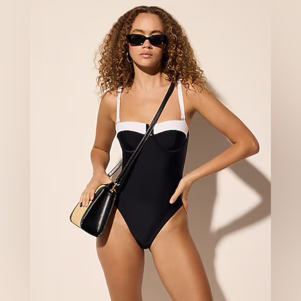 Express Monochrome Body Contour Swimwear